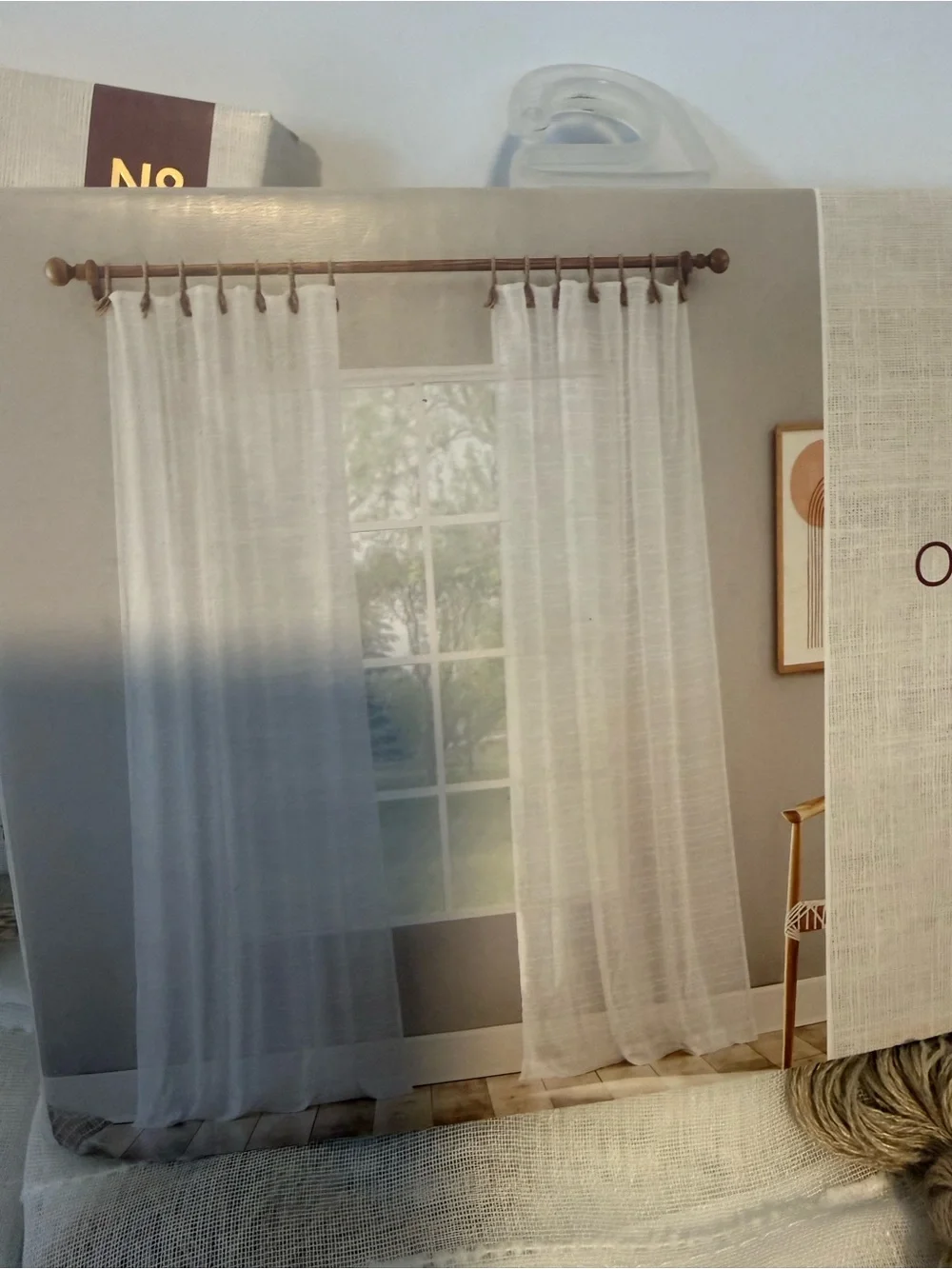 One Panel Sheer Curtain Panel - White by